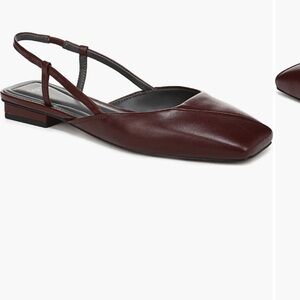 Franco Sarto Burgundy Slingback Flats